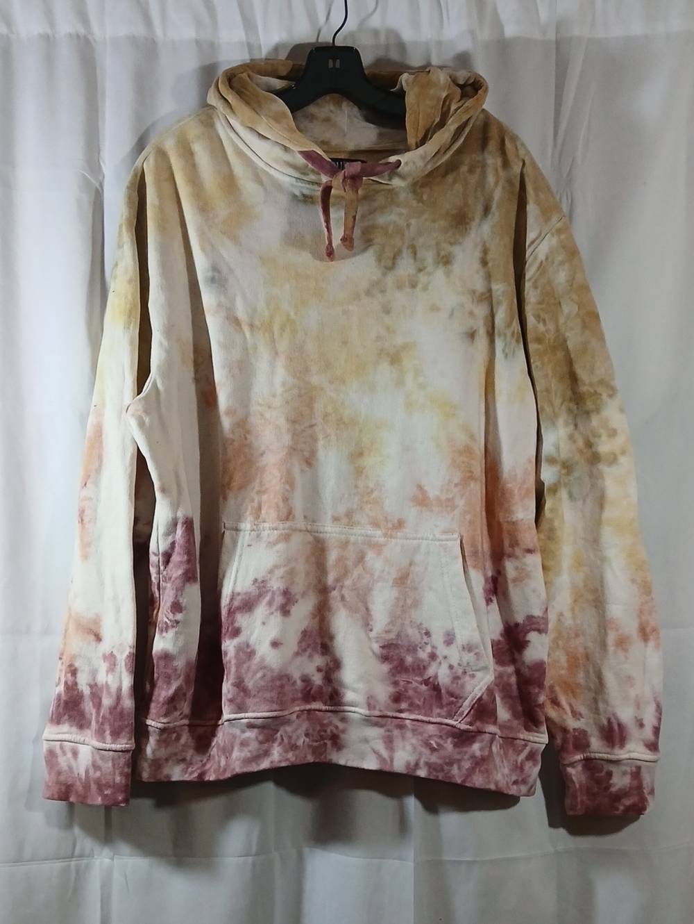 Super Massive Mens Large Hoodie Tiedye Sweatshirt Boho Skater